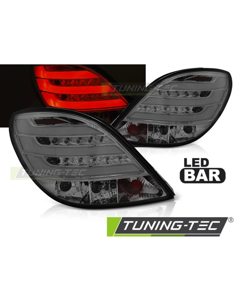 Feux arrière à LED fumés pour PEUGEOT 207 3 portes/5 portes 05.06-06.09