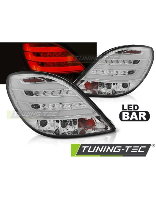 Feux arrière à LED chromés pour Peugeot 207 3 portes/5 portes (2006 - 2009)