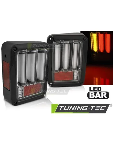 Feux arrière à LED noirs pour CHRYSLER JEEP WRANGLER JK 07-18