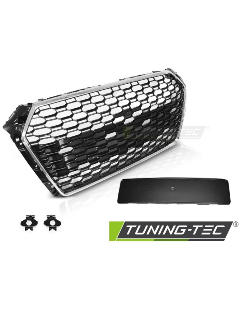 Calandre noire chromée pour AUDI A4 B9 15-19