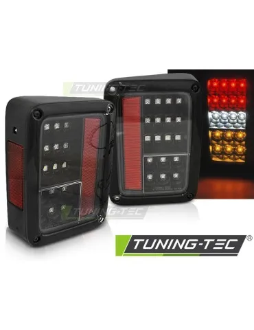 Feux arrière à LED noirs pour CHRYSLER JEEP WRANGLER JK 07-18