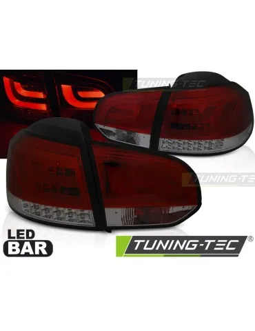 Feux arrière à LED fumés rouges pour VW GOLF 6 10.08-12