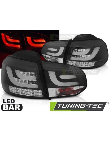 Feux arrière à LED noirs pour VW GOLF 6 10.08-12