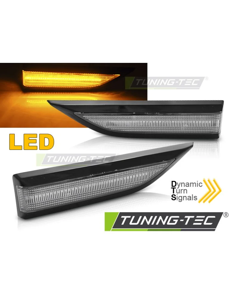 Répétiteurs latéraux à LED noirs blancs pour VW T6 15-19