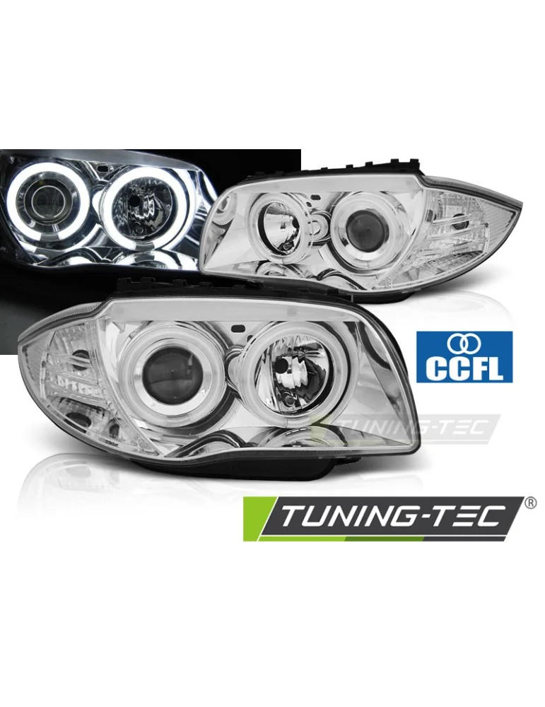 Phares chromés pour BMW 1 E87/E81/82/88 04-11