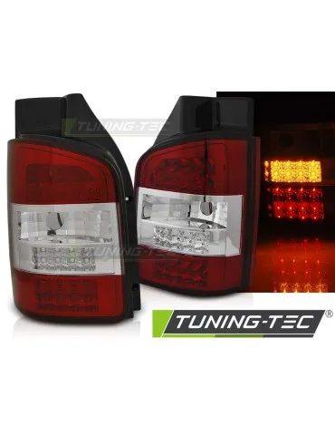 Feux arrière à LED rouges blancs pour VW T5 10-15 TRANSPORTER