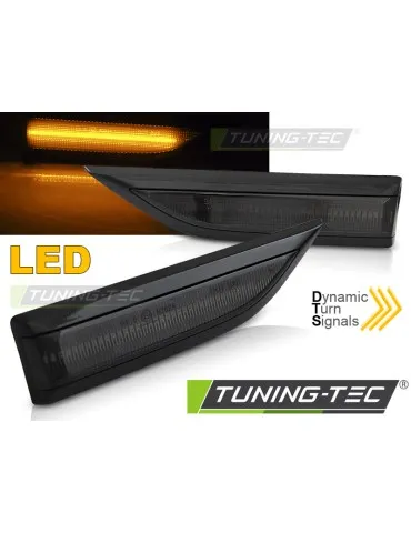 Répétiteurs latéraux à LED noirs fumés pour VW T6 15-19