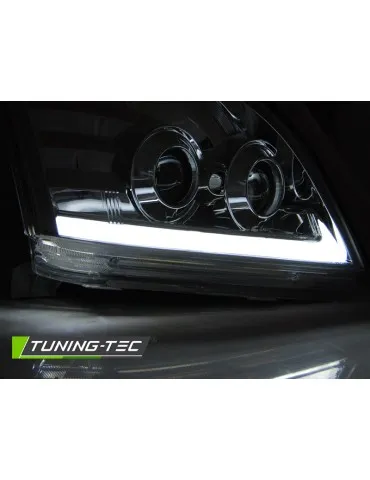 Phares à LED chromés pour TOYOTA LAND CRUISER 120 03-09