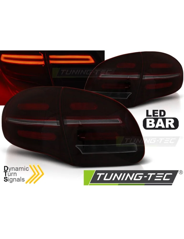 Feux arrière à LED fumés rouges pour PORSCHE CAYENNE 10-15