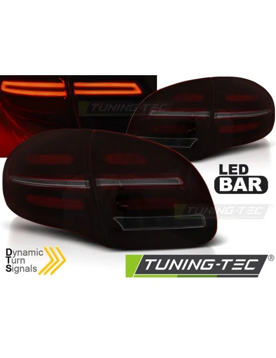 Feux arrière à LED fumés rouges pour Porsche Cayenne (2010 - 2015)