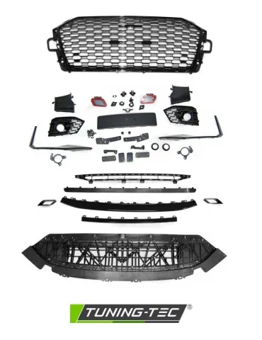 Pare-chocs avant noir pour AUDI A4 B9 08.15-19