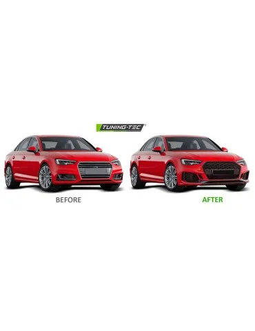 Pare-chocs avant noir pour AUDI A4 B9 08.15-19