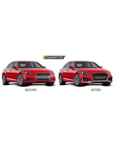 Pare-chocs avant noir pour AUDI A4 B9 08.15-19