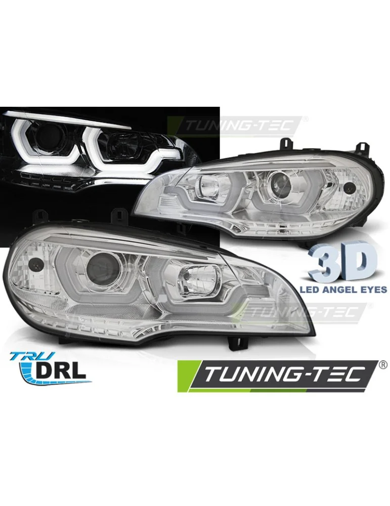 Phares chromés pour BMW X5 E70 07-13