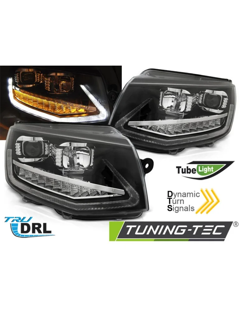 Phares noirs pour VW T6 15-19