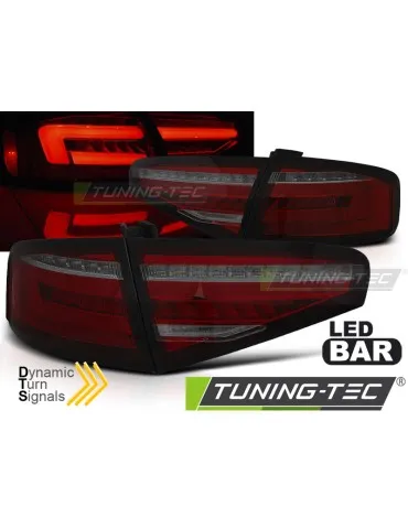Feux arrière à LED fumés rouges pour AUDI A4 B8 12-15 Berline