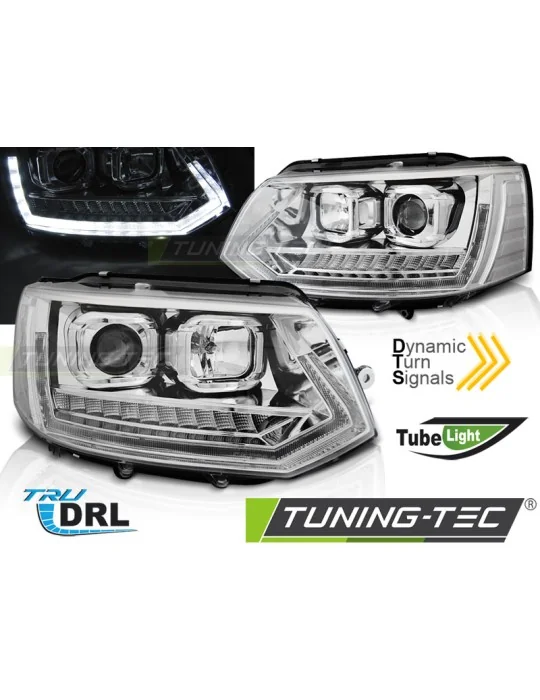 Phares chromés pour VW T5 (2010 - 2015)
