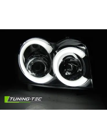 Phares à LED chromés pour CHRYSLER JEEP GRAND CHEROKEE 05-08