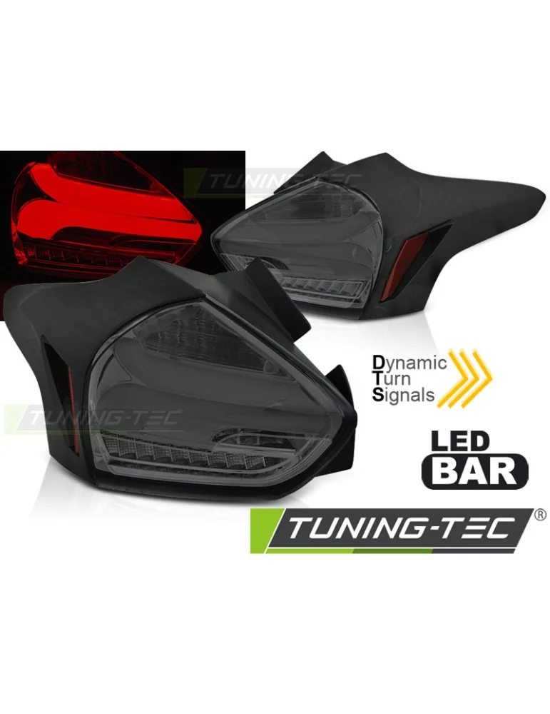 Feux arrière à LED fumés pour FORD FOCUS 3 15-18 berline à hayon
