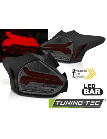 Feux arrière à LED fumés rouges pour FORD FOCUS 3 15-18 berline à hayon