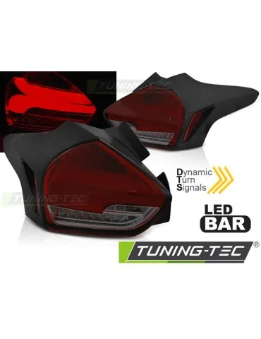 Feux arrière à LED fumés rouges pour FORD FOCUS 3 15-18 berline à hayon