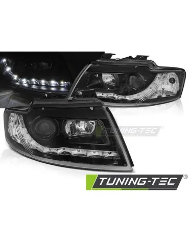 Phares à LED noirs pour AUDI A4 B6 Cabriolet 02-06
