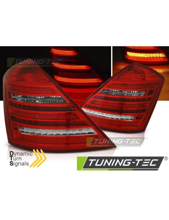 Feux arrière à LED rouges blancs pour Mercedes W221 Classe S (2005 - 2009)