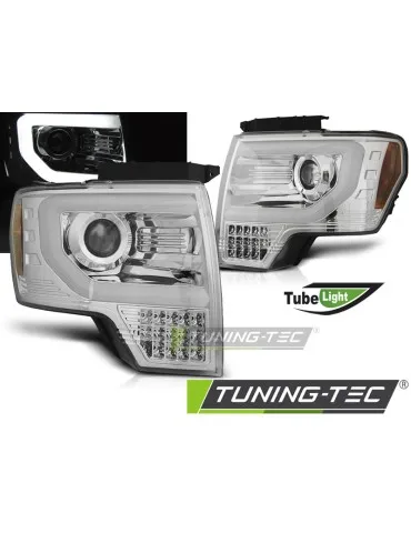 Phares à LED chromés pour FORD F150 MK12 08-14