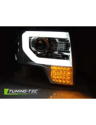 Phares à LED chromés pour FORD F150 MK12 08-14