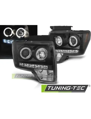 Phares noirs pour FORD F150 MK12 08-14