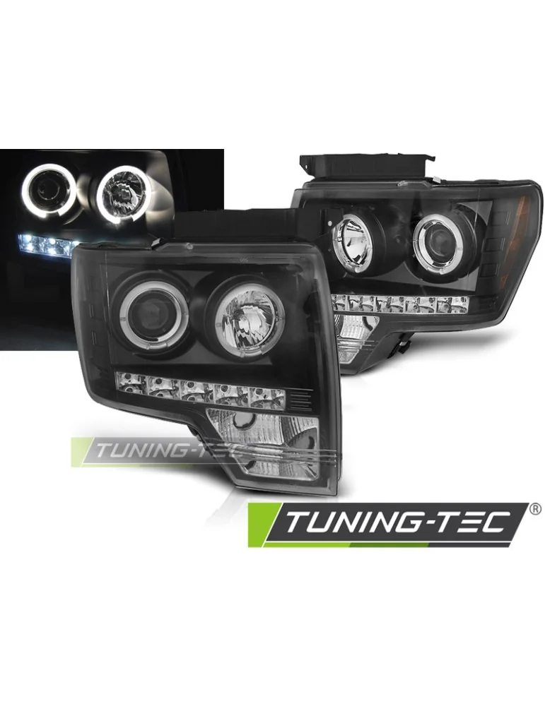 Phares noirs pour FORD F150 MK12 08-14