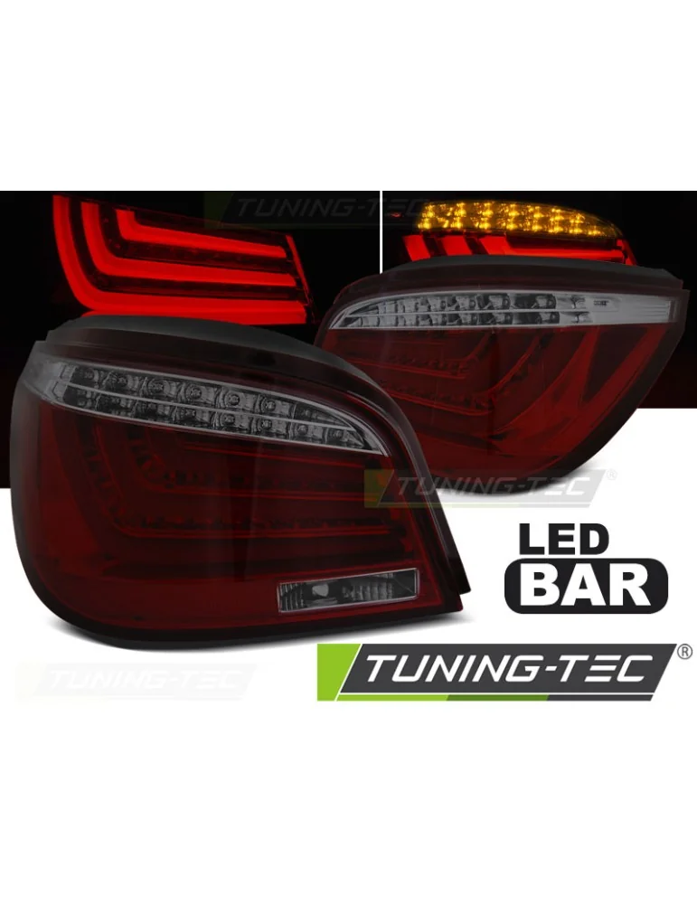 Feux arrière à LED fumés rouges pour BMW E60 07-10