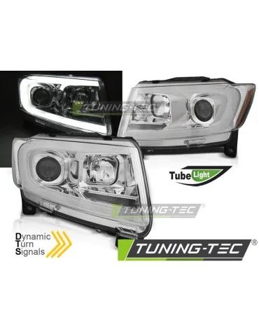 Phares à LED chromés pour CHRYSLER JEEP GRAND CHEROKEE 11-13