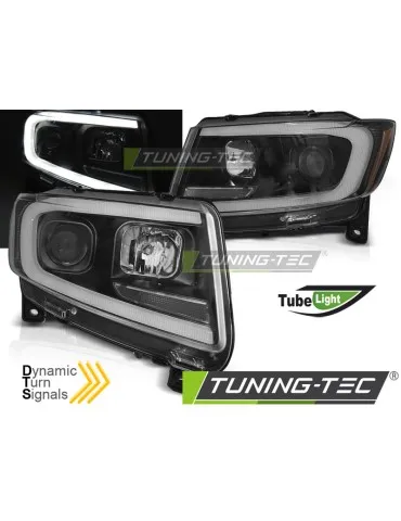 Phares à LED noirs pour CHRYSLER JEEP GRAND CHEROKEE 11-13