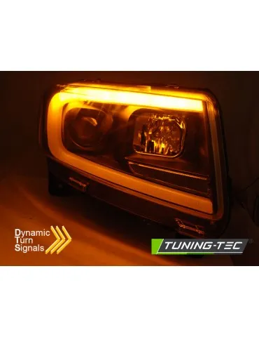 Phares à LED noirs pour CHRYSLER JEEP GRAND CHEROKEE 11-13
