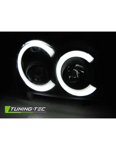 Phares à LED noirs pour CHRYSLER JEEP GRAND CHEROKEE 05-08