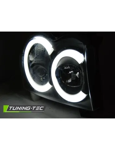 Phares à LED noirs pour CHRYSLER JEEP GRAND CHEROKEE 05-08