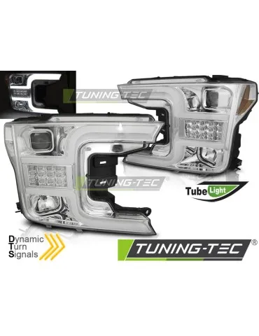 Phares à LED chromés pour FORD F150 MK13 17-20