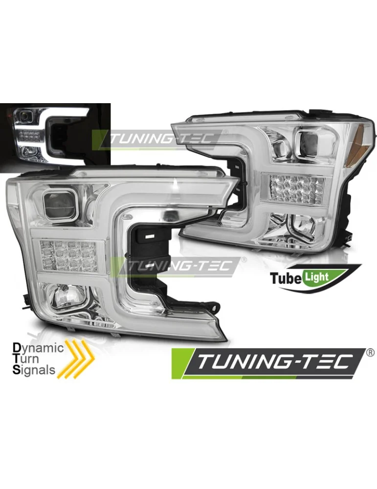 Phares à LED chromés pour FORD F150 MK13 17-20