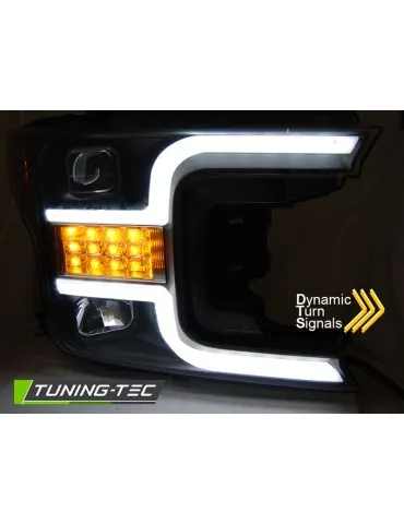Phares à LED noirs pour FORD F150 MK13 17-20