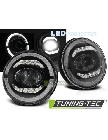 Phares à LED noirs pour CHRYSLER JEEP WRANGLER TJ LJ JK 96-18 EYE