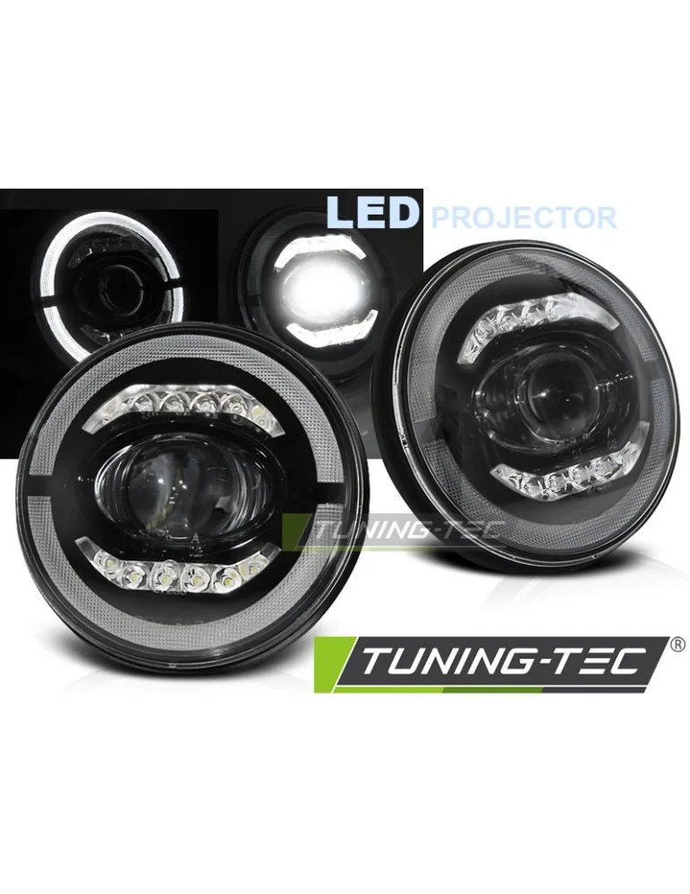 Phares à LED noirs pour CHRYSLER JEEP WRANGLER TJ LJ JK 96-18 EYE