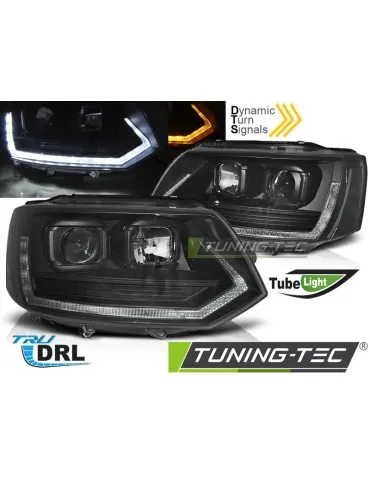 Phares noirs pour VW T5 2010-2015