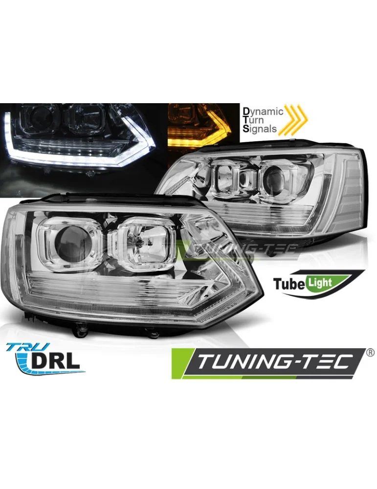 Phares chromés pour VW T5 2010-2015