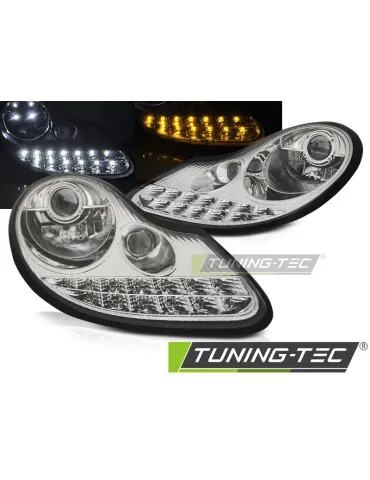 Phares à LED chromés pour PORSCHE BOXSTER 96-04 911 996