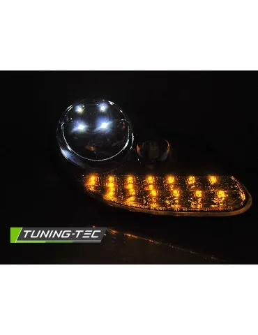 Phares à LED chromés pour PORSCHE BOXSTER 96-04 911 996