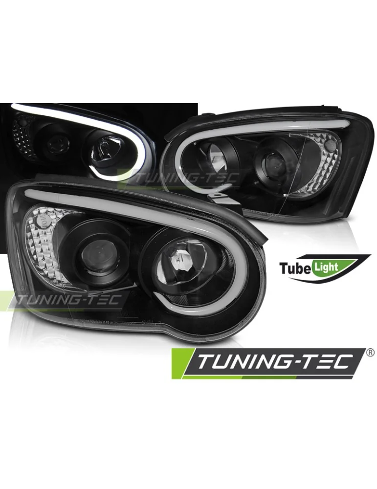Phares à LED noirs pour SUBARU IMPREZA II GD 03-05