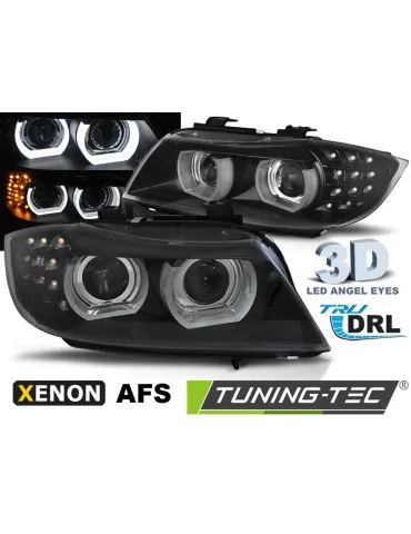 Phares au xénon noirs pour BMW E90/E91 09-11