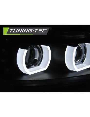 Phares au xénon noirs pour BMW E90/E91 09-11