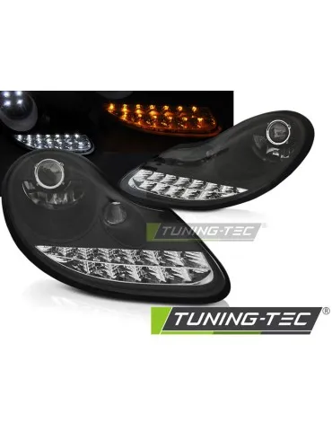 Phares à LED noirs pour PORSCHE BOXSTER 96-04 911 996